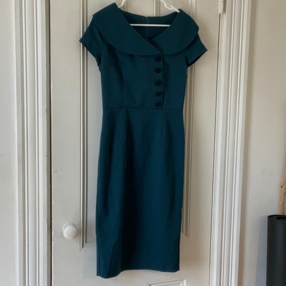 Retro Sheik Voodoo Vixen Teal Dress